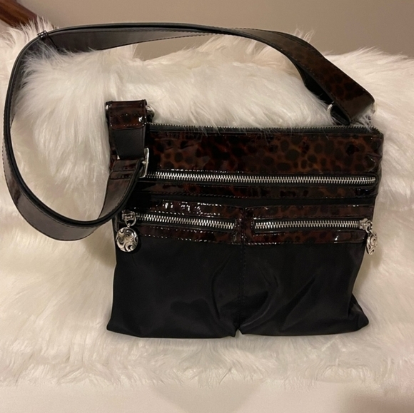 NWOT Stunning Brighton leopard Crossbody Bag, Box & Cloth Dust Cover - Picture 2 of 15
